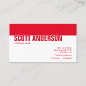 Moderne rode en witte sociale media visitekaartje (Voorkant)