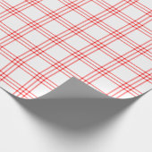 Moderne rode en witte spelden |Groot patroon| Cadeaupapier (Hoek)