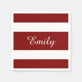 Moderne rode en witte stripper servetten (Voorkant)