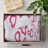 Moderne rode en witte Valentijn harten Tissuepapier (Geschenk)