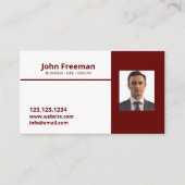 Moderne rode en witte verzekeringsagent visitekaartje (Voorkant)