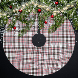 Moderne rode en zwarte ruitjesprint kerstboom rok