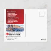 Moderne Rode Expert Betrouwbare dakbedekking Repar Briefkaart (Achterkant)