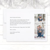 Moderne Rode Familie 8 Fotocollage Kerst Kaart