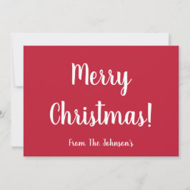 Moderne rode familie kerst Kaart