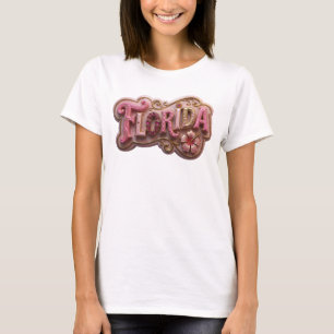 Moderne Rode FLORIDA Artistieke Motief T-shirt