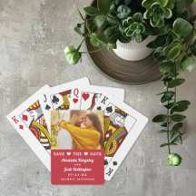 Moderne Rode Foto Hart Save the Date