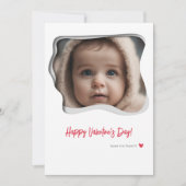 Moderne rode foto Valentijnsdag Feestdagenkaart (Voorkant)