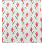 Moderne rode gember waterverf douchegordijn (Voorkant)