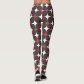 Moderne rode geometrische cirkelleggings leggings (Achterkant)