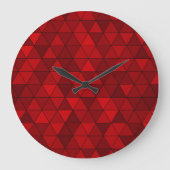 Moderne rode geometrische wandklok (Voorkant)