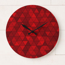 Moderne rode geometrische wandklok