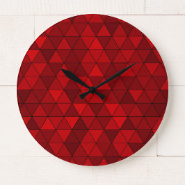 Moderne rode geometrische wandklok