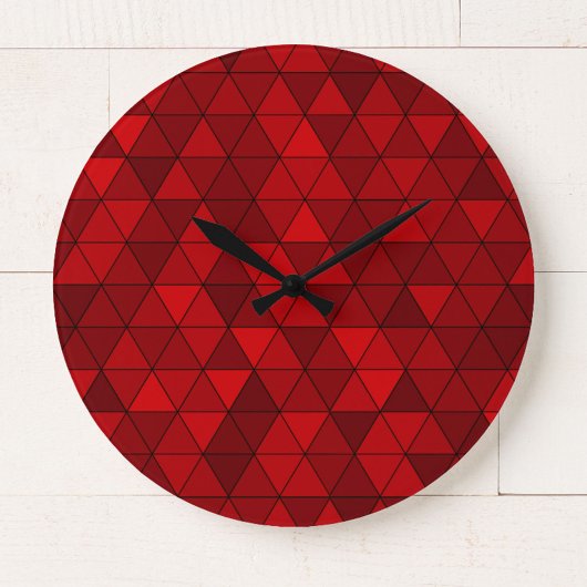 Moderne rode geometrische wandklok