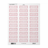 Moderne rode gestreepte vakantie retouradres etiket (Full Sheet)