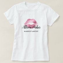 Moderne Rode Glitter Kus Lip Make-up Artiest