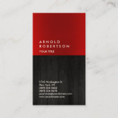 Moderne Rode Grijs Professioneel Minimalist Visitekaartje (Voorkant)