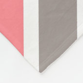 Moderne rode grijze strepen fleece deken (Hoek)