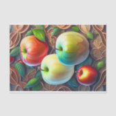 Moderne rode groene appels illustratie tissuepapier (Voorkant)