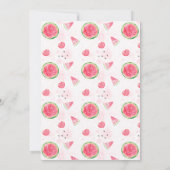 Moderne rode groene boog Een in een meloen 1e verj Kaart (Achterkant)