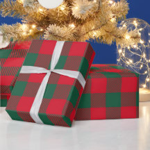 Moderne rode groene Buffalo geruite kerstpatroon