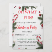 Moderne Rode & Groene Kerstfeest Uitnodiging (Voorkant)