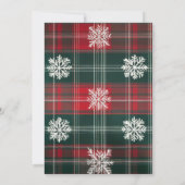Moderne rode & groene sneeuwvlokken één foto feestdagenkaart (Achterkant)