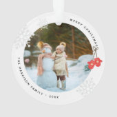 Moderne Rode Handschoenen Foto Acrylic Geschenk Ornament (achterkant)