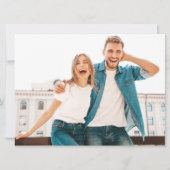 Moderne rode hart aangepaste tekst foto Valentijns Kaart (Achterkant)