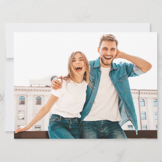 Moderne rode hart aangepaste tekst foto Valentijns Kaart (Achterkant)