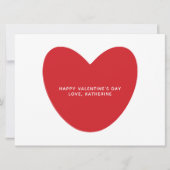Moderne rode hart aangepaste tekst foto Valentijns Kaart (Voorkant)