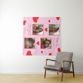 Moderne Rode Hart Sibling Foto Collage Wandkleed (In Situ (horizontaal))