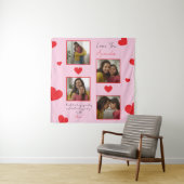 Moderne Rode Hart Sibling Foto Collage Wandkleed (In situ)