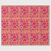 Moderne rode harten cadeaupapier (Vlak)