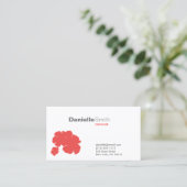 Moderne rode hibiscus visitekaartje (Staand voorkant)