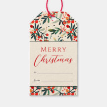 Moderne rode Holly bessen Vrolijk kerstfeest