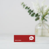 Moderne rode kaart contactkaartje (Staand voorkant)