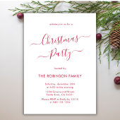 Moderne Rode Kalligrafie Vakantie Kerstfeest Kaart