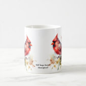 Moderne rode kardinale Waterverf Koffiemok (Center)