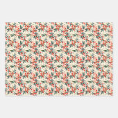 Moderne rode kerst Holly bessen Inpakpapier Vel (Voorkant 2)