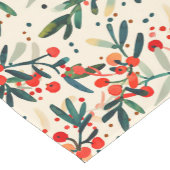 Moderne rode kerst Holly bessen Korte Tafelloper (Hoek)