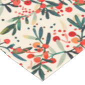 Moderne rode kerst Holly bessen Tafelkleed (Gekanteld)