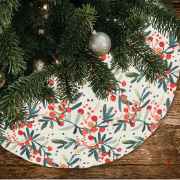 Moderne Rode Kerst Hulstbessen Kerstboom Rok