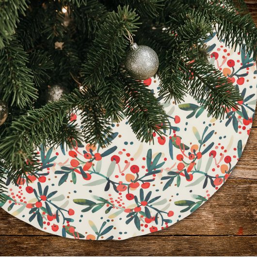 Moderne Rode Kerst Hulstbessen Kerstboom Rok
