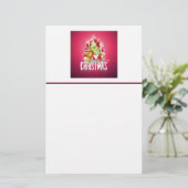Moderne rode kerstafbeelding Illustratie Briefpapier (Staand voorkant)