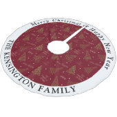 Moderne rode kerstbomen gepersonaliseerd kerstboom rok (Gekanteld)