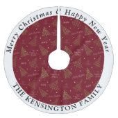 Moderne rode kerstbomen gepersonaliseerd kerstboom rok (Voorkant)