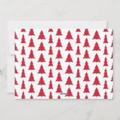 Moderne rode kerstboom met aangepaste foto feestdagenkaart (Achterkant)