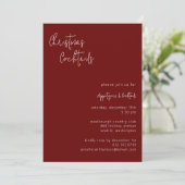 Moderne rode kerstcocktails | Feestdag Kaart (Staand voorkant)