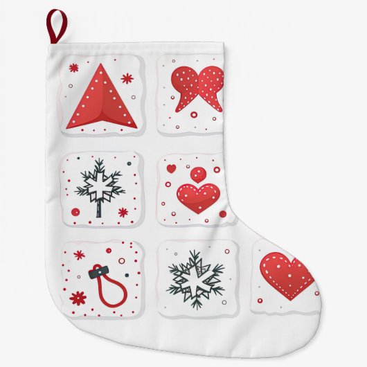 Moderne rode kerstdecoratie grote kerstsok (Voorkant)